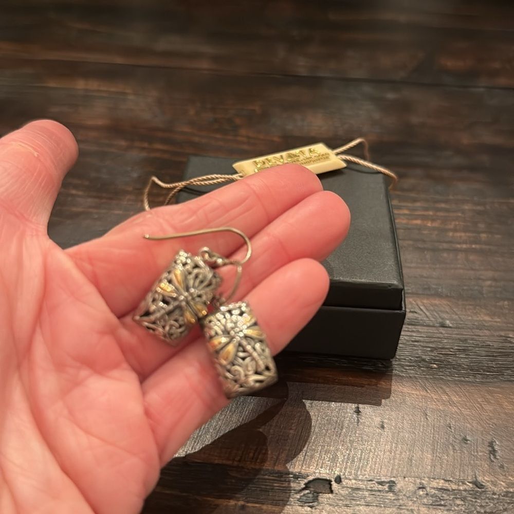 Devata Sterling Silver Dragonfly Earring Nwot - image 5